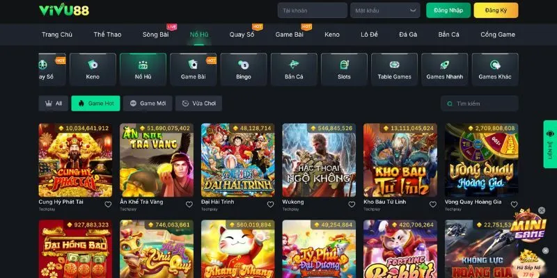 nổ hũ đổi thưởng Vivu88